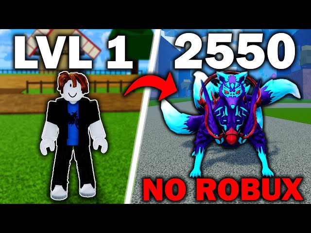 NOOB To PRO With NO ROBUX In Blox Fruits Roblox (FULL MOVIE)