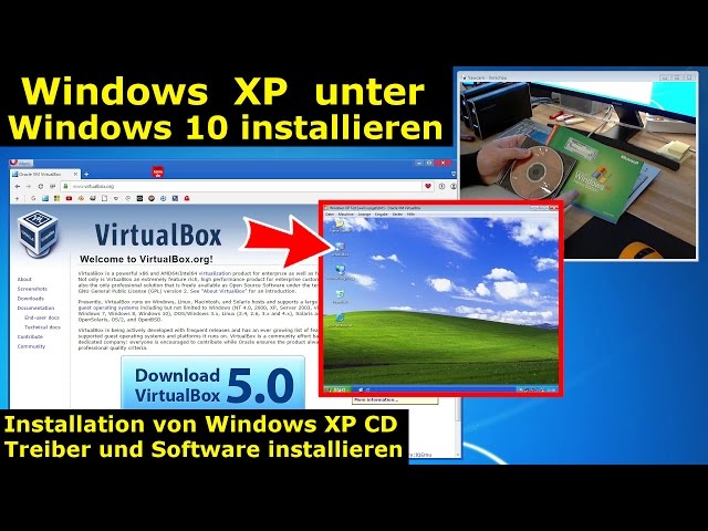 Windows XP in Windows 10 / 8 / 7 installieren mit VirtualBox | XP Home + Prof.