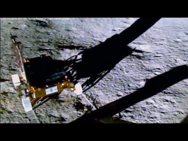 Chandrayaan-3 rover on the Moon