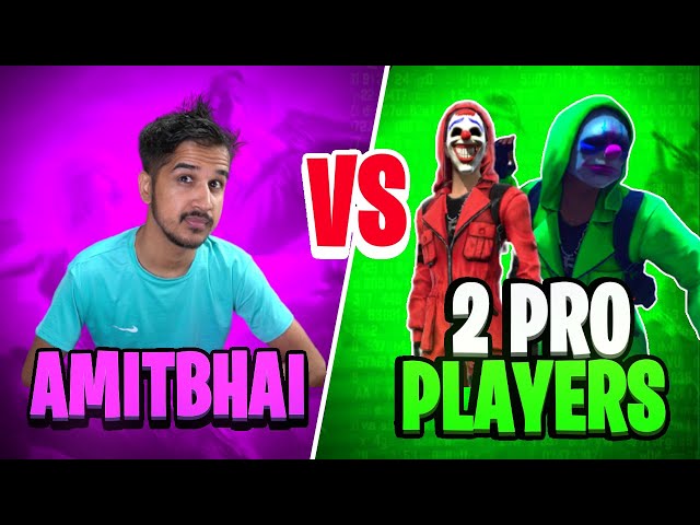 AmitBhai Vs 2 Pro Player 1v2 in Live || Desi Gamers