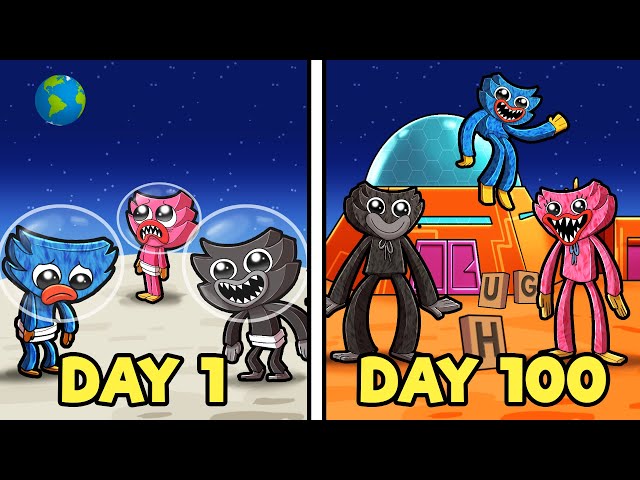 Huggy Wuggy Survives 100 DAYS Lost in SPACE! (Minecraft)