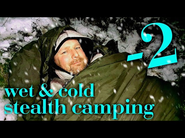 bivvi bag stealth camping in snow & cold temperatures.