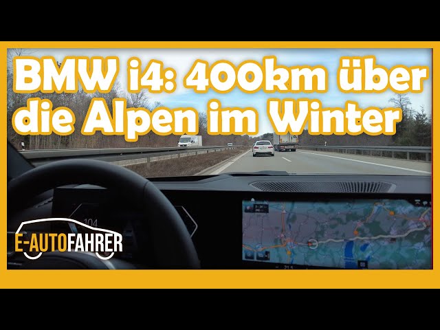 BMW i4: 400km im Winter über die Alpen - so weit kommt er!