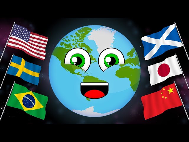 All the Countries of the World with Flags | Countries Of The World Song