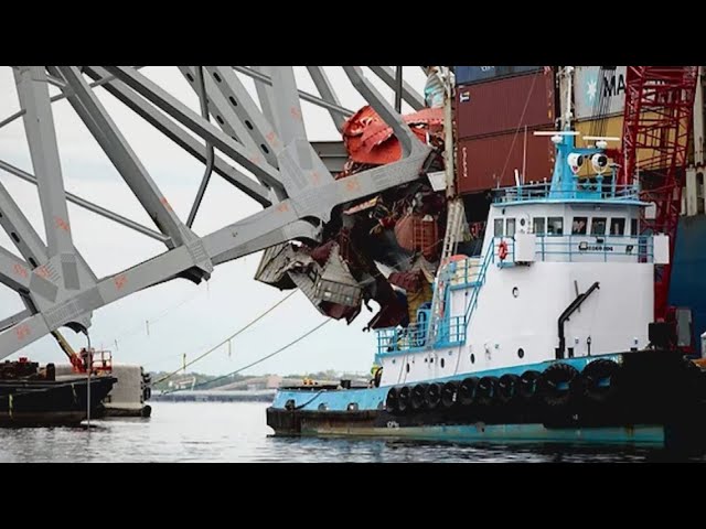 Key Bridge Collapse: Crews will use explosives to remove debris from ship