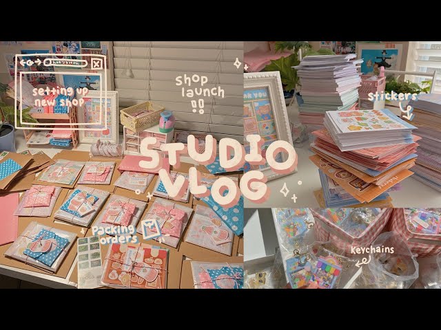 launching my new online shop & packing orders // studio vlog 007