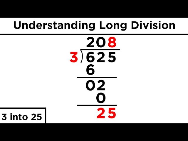 Division of Large Numbers: Long Division