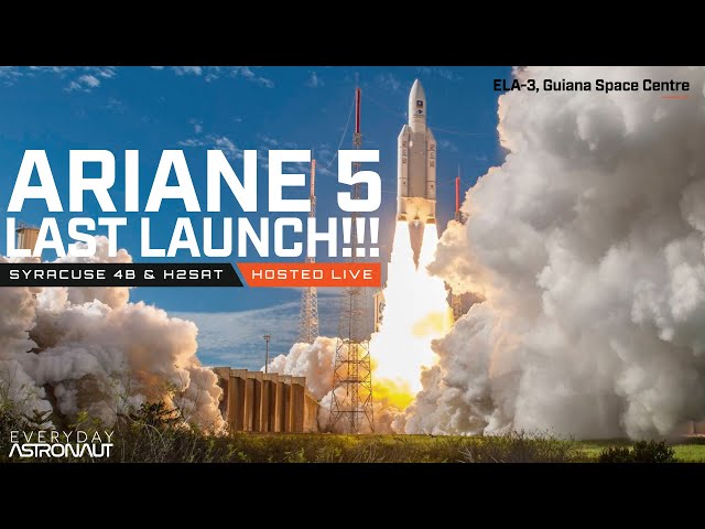 Watch the LAST Ariane 5 rocket launch ever!!!