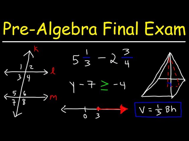 Pre-Algebra Final Exam Review
