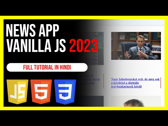 News app with search feature using async-await with vanilla JavaScript in Hindi 2023