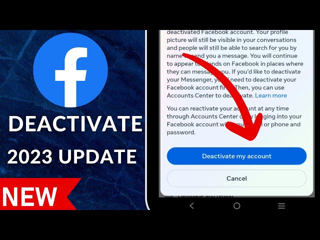 How to deactivate facebook account 2024 new update