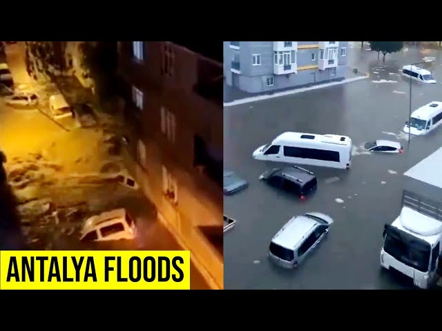Severe Flooding Hits Antalya After Heavy Downpours Overnight.