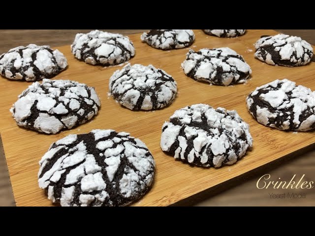 Easy CHOCOLATE CRINKLES Recipe | NO MIXER | Crispy Outside, Moist & Chewy Inside