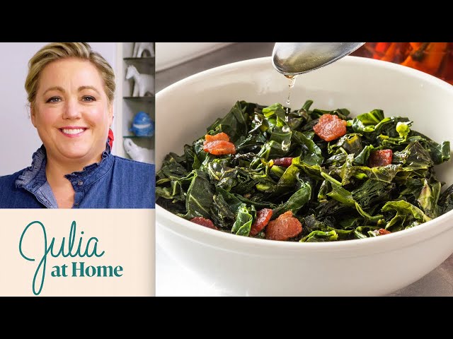 How to Make Quick Collard Greens with Hot Pepper Vinegar | Julia At Home