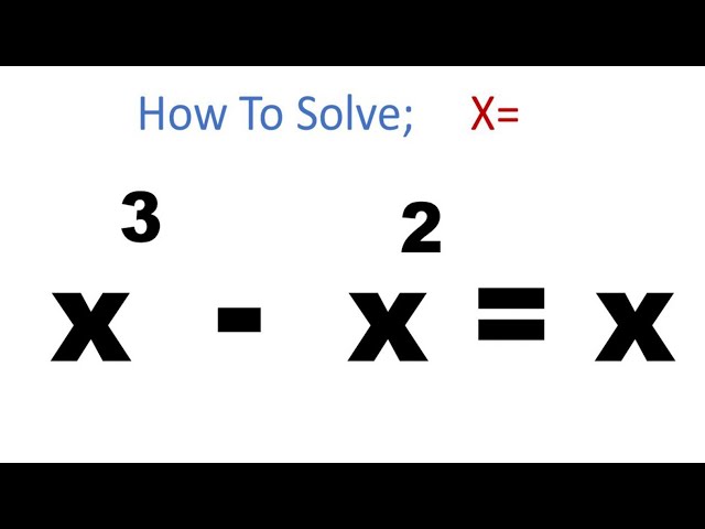 A Nice Exponents Equation • solving cubic Equation