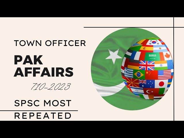 Important Notes Pakistan Affairs SPSC Most repeated Pakistan history mcqs 710-2023
