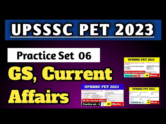 UPSSSC PET 2023 | Static GK / GS For UPSSSC PET |  Upsssc Pet Current Affairs 2023