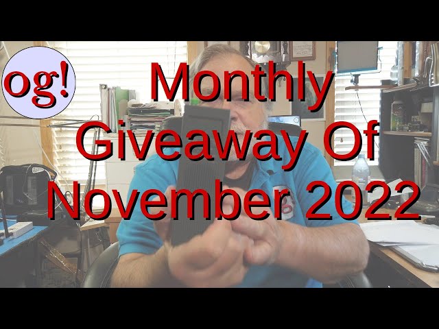 Monthly Giveaway of November 2022