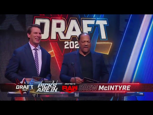 WWE Draft Night 2 Round 3 + CM Punk & Drew McIntyre - WWE Raw 4/29/24 (Full Segment)