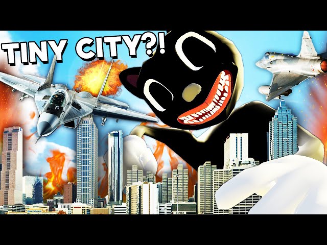 TREVOR HENDERSON NEXTBOTS VS TINY CITY (Garry's Mod Sandbox) Destructible Town & Army