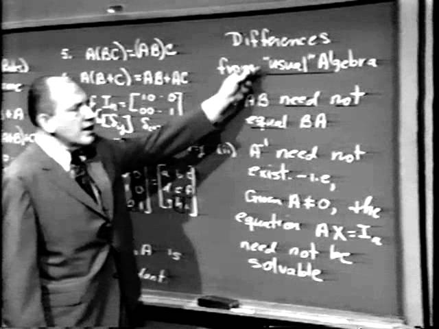 Part IV: Matrix Algebra, Lec 2 | MIT Calculus Revisited: Multivariable Calculus