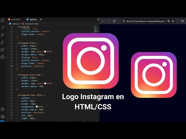CREATE LOGO INSTAGRAM IN USING HTML AND CSS