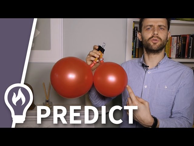 Predict what will happen when these two balloons are connected