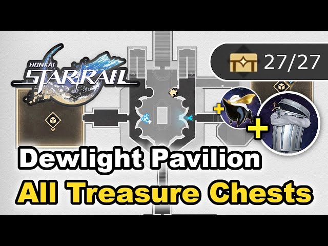 Dewlight Pavilion - All Treasure Chest Locations (Chests,Trashcan & Warp Trotter) - Honkai Star Rail