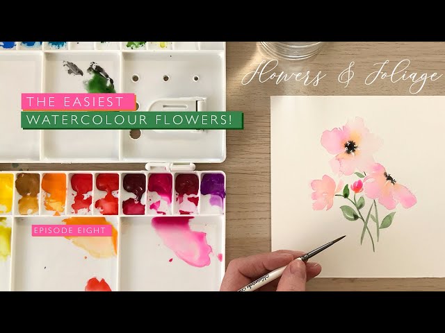 The Easiest Watercolour Flowers | Watercolour painting for beginners