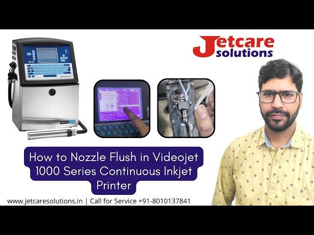 How to Nozzle flush in videojet 1000 series continuous inkjet printer | Call For Service: 8010137841