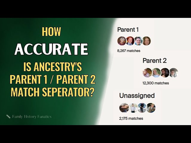 How ACCURATE is Ancestry's Parent 1 / Parent 2 DNA Match Separator?