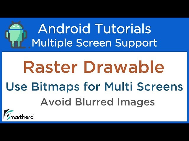 Android Raster Drawable ( Bitmaps ). Android Multiple Screen Support Tutorials #3.3