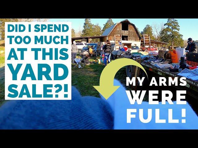 Did I OVERSPEND at this HUGE YARD SALE? | Garage Sale Hunting to Resell on Ebay & Poshmark!