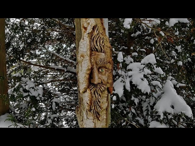 Winter Woodspirit -Silent Woodcarving with Hand tools