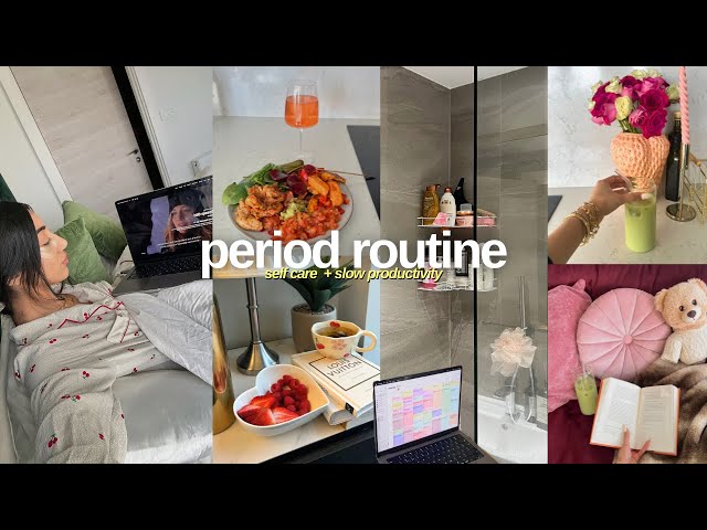 *realistic* period day in my life | self-care, healthy habits, relaxation routine & advice