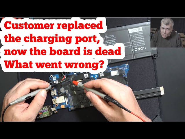 HONOR MagicBook 14 - Customer replaced the charging port and now the board is dead, what went wrong?