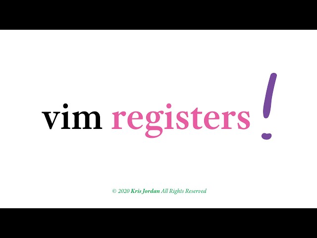 vim -  registers