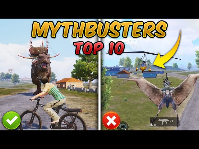 Top 10 MythBusters (PUBG Mobile & BGMI) T-Rex, Dino-Ground, Tips & Tricks Update 2.6 Myths #24
