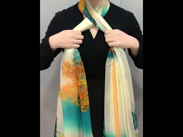 Silk scarf inside tie method