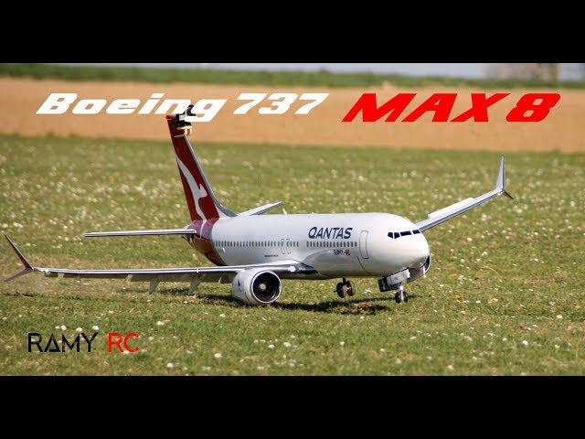 BOEING 737 MAX 8 RC airplane stunning footage