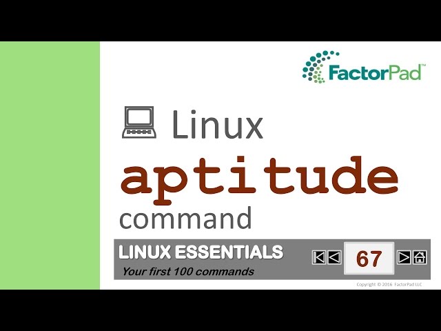 Linux aptitude command summary with examples