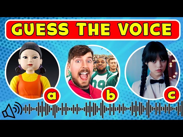Guess The Voice of Your Favorite YouTubers & Netflix show,wednesday quiz...!|Great Quiz