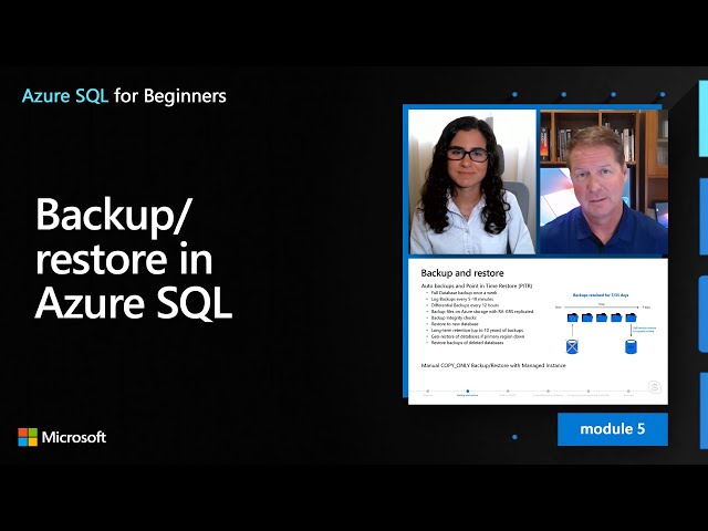 Backup/restore in Azure SQL | Azure SQL for beginners (Ep. 46)