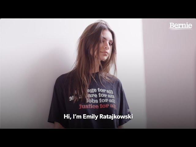 Emily Ratajkowski Endorses Bernie Sanders for President