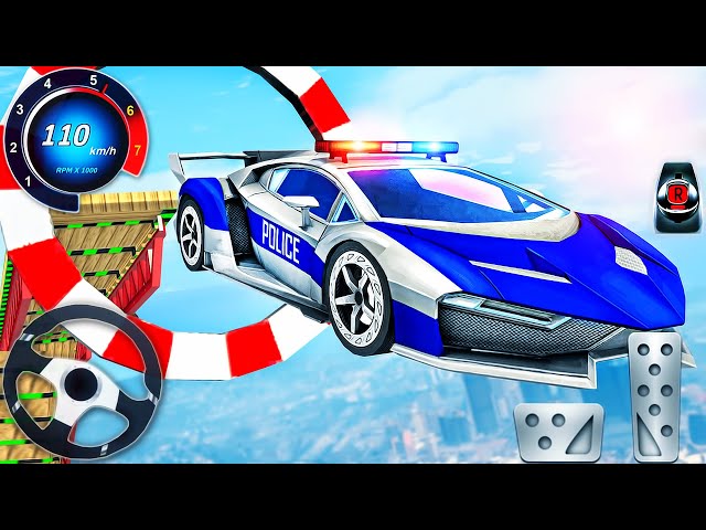 Police Car Impossible Racing Simulator - Car Stunts Mega Ramp Driving - Android GamePlay #3