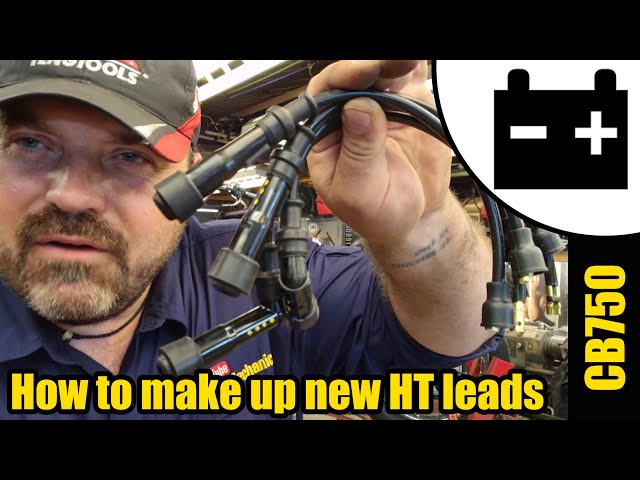 CB750 - making up the new HT leads (spark plug wires) #1477