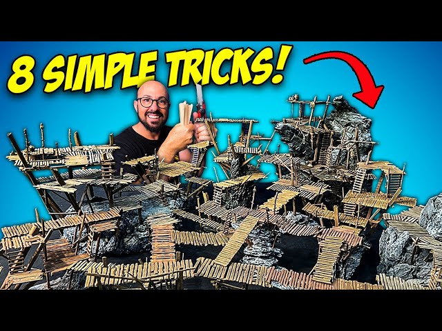 MASSIVE Goblin Town Diorama with Thousands of Craft Sticks!!! - Warhammer Terrain