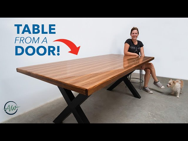 DIY Kitchen Table from a DOOR!! One Day Table Build | Cheap and Easy
