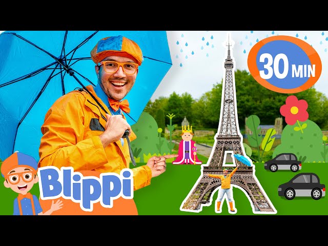 Blippi says Bonjour at the Eiffel Tower! Educational Travel Videos for Kids