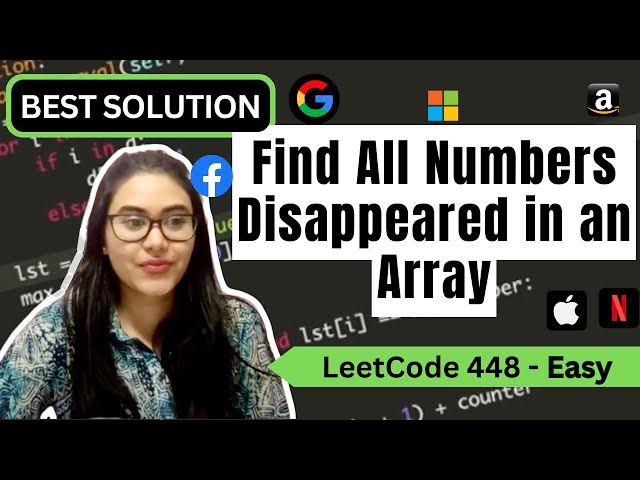 Find All Numbers Disappeared in an Array - LeetCode 448 - Python [O(n) time and O(1) Space!]